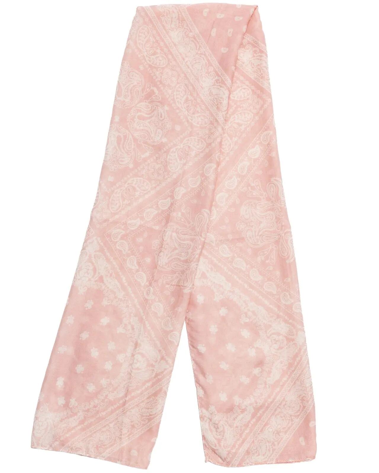 Foulard femme WINGS 180x90 cm motif bandana rose 4/4