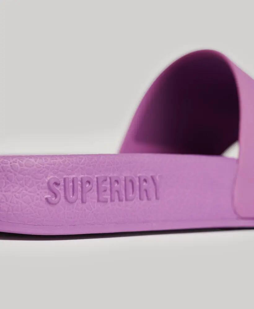 superdry Code Logo Pool Sliders — Chinelos de piscina FLURO PURPLE 5/5