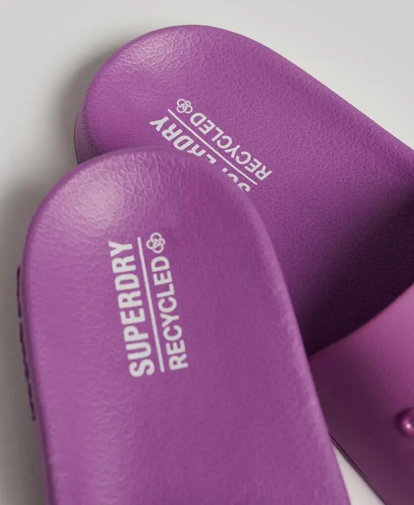 superdry Code Logo Pool Sliders — Chinelos de piscina FLURO PURPLE 4/5