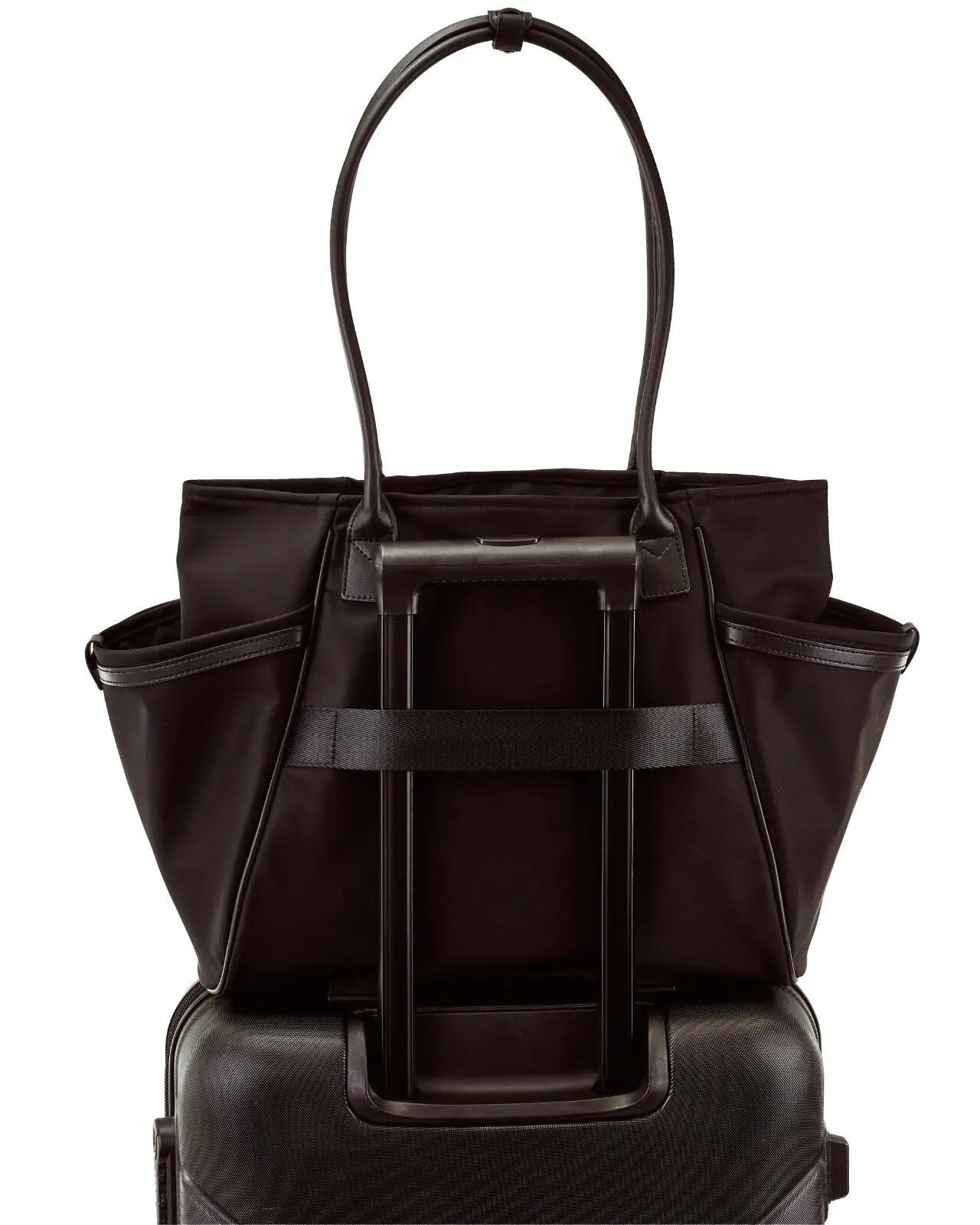 WINGS ROSELLA shopper tas met afneembare make-uptas en riem voor koffer ZWART 8/10
