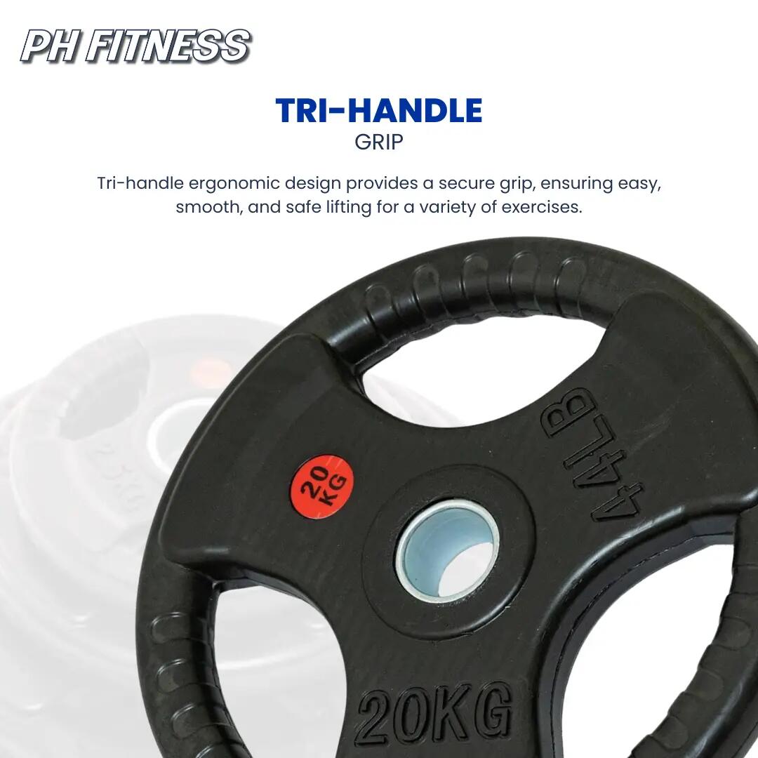 PH Fitness | Set da 77,5KG / 107,5KG / 147,5KG | Tri Handle Plates 4/9