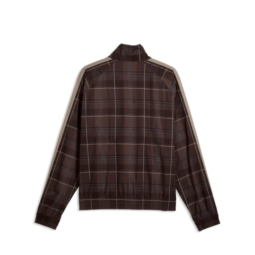 Giacca Puma Modello T7 Relaxed Tartan Woven Track Jacket Colore Marrone 2/3