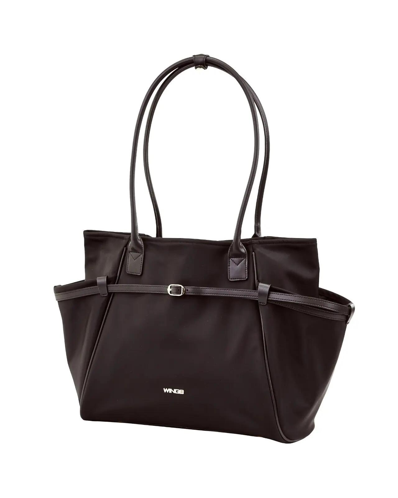 WINGS ROSELLA shopper tas met afneembare make-uptas en riem voor koffer ZWART 3/10