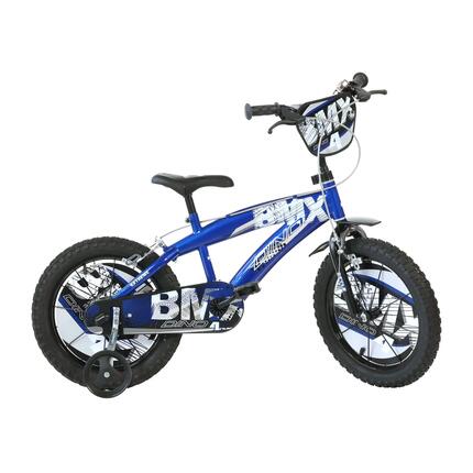 Vélo Enfant 16 Pouces 5-7 Ans BMX Bleu