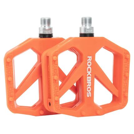 Pédales vélo plates en nylon antidérapantes avec réflecteurs ROCKBROS