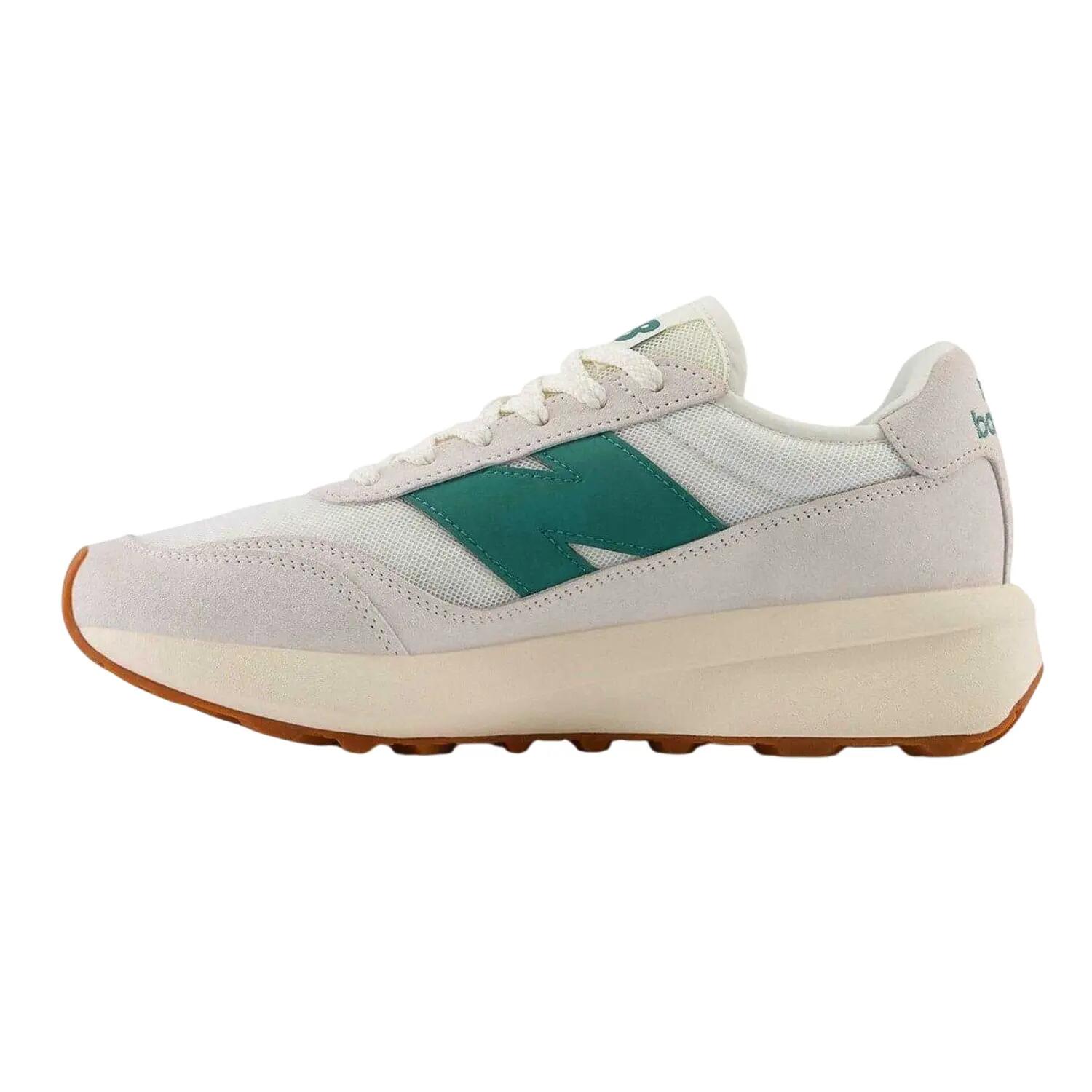 Heren 370 Suède Trainers (Wit, Groen) 2/5
