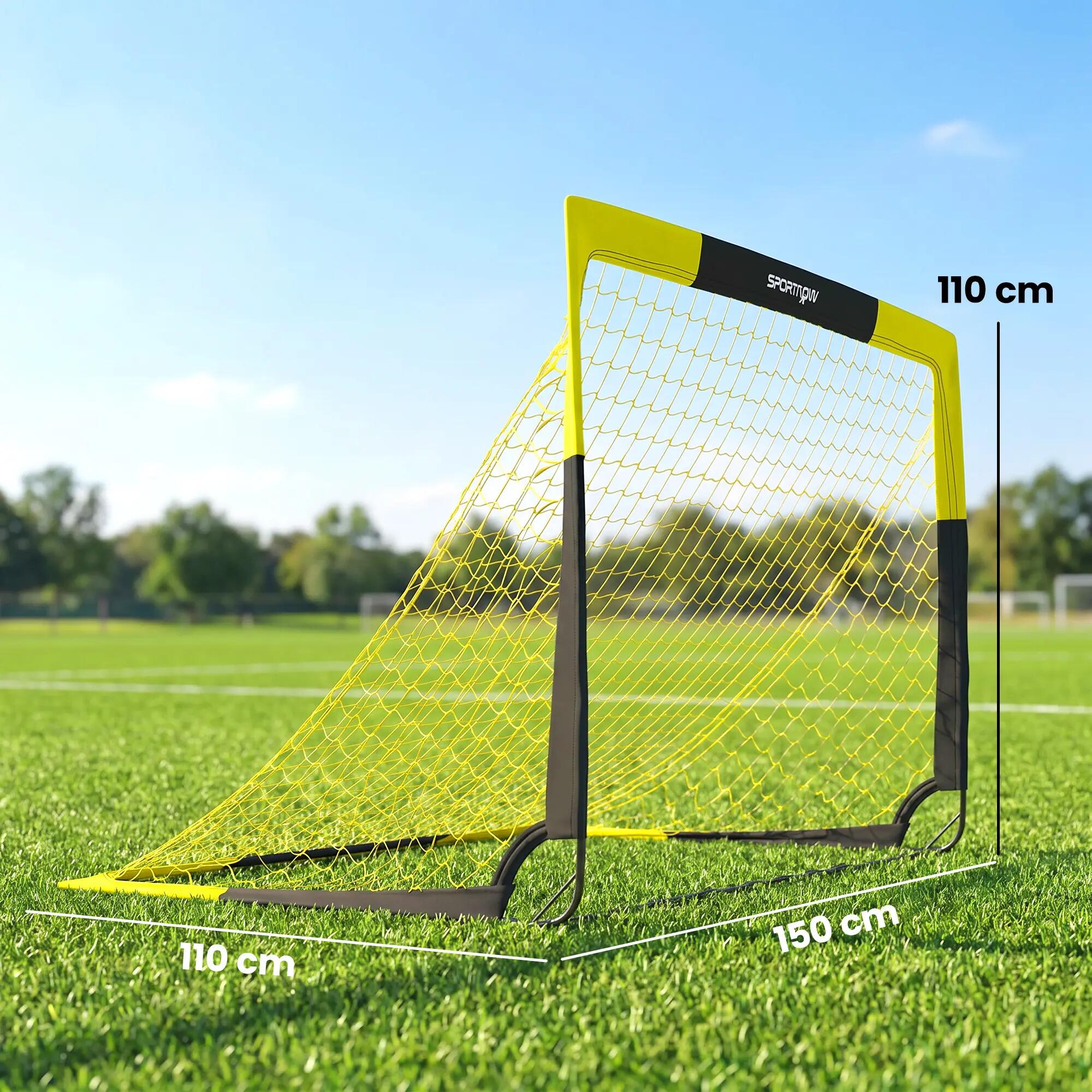 Baliza de futebol 150x110x110 cm amarelo SPORTNOW 3/4