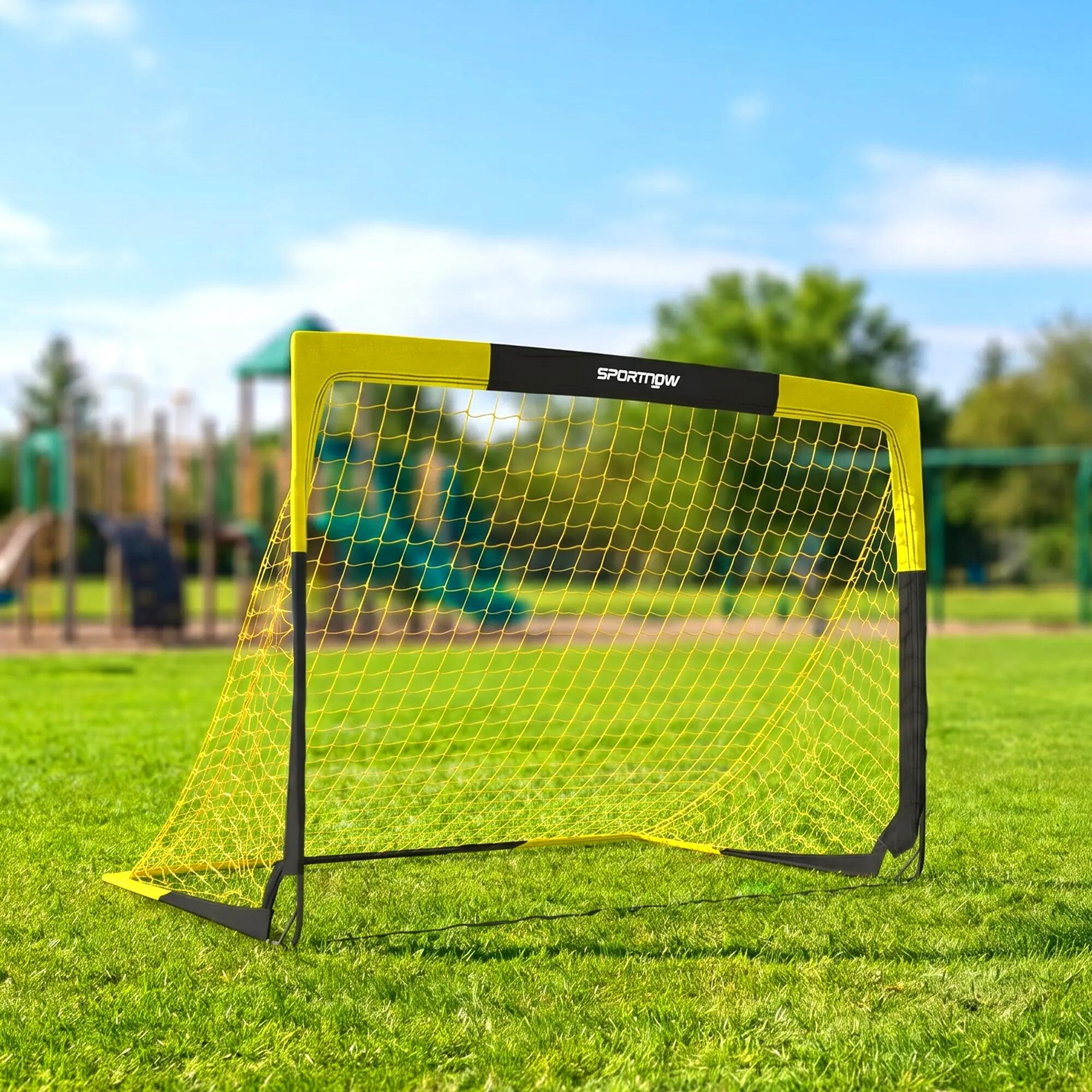 Baliza de futebol 150x110x110 cm amarelo SPORTNOW 2/4