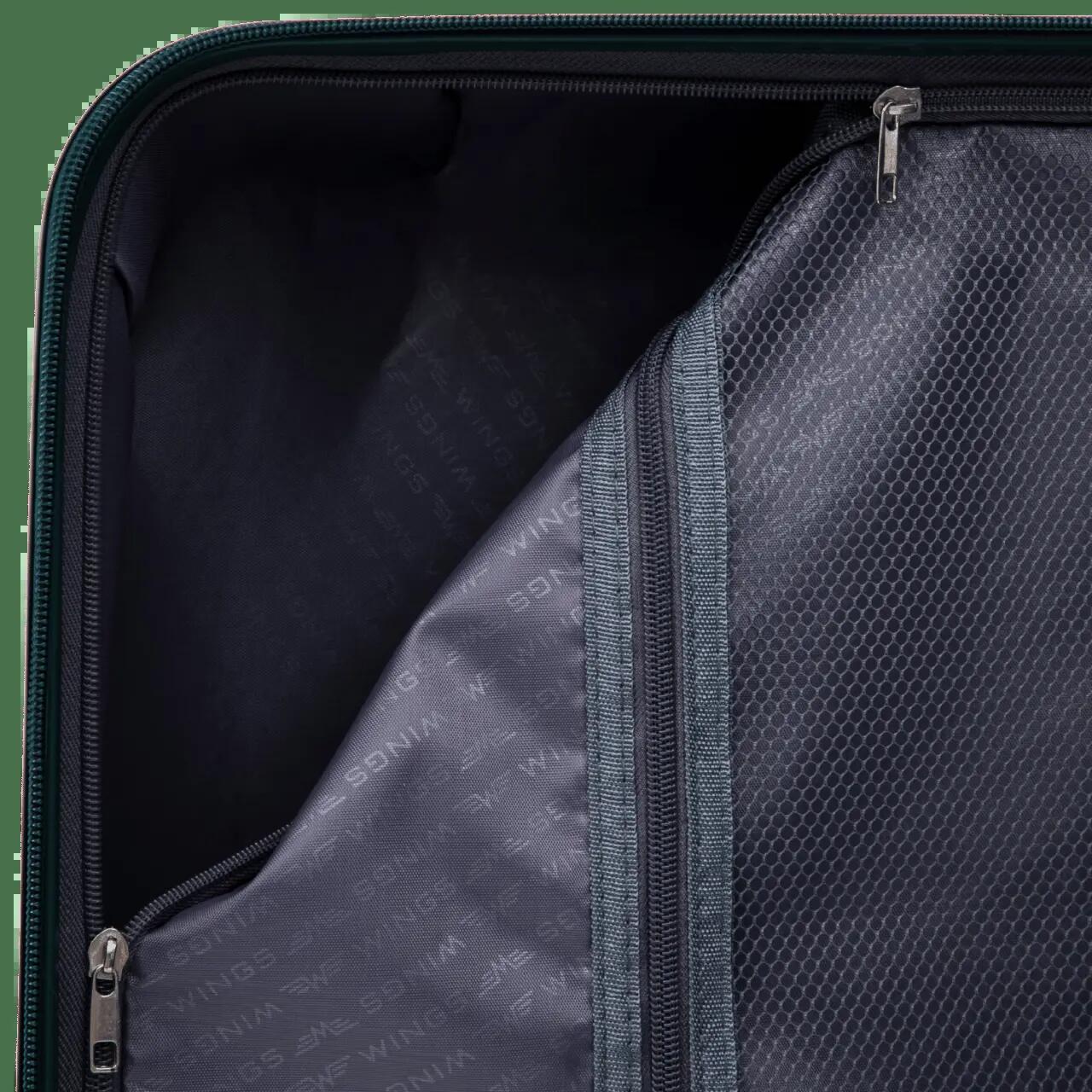 Wings COCKATIEL middelgrote koffer van polypropyleen 24" DARK GREEN 10/10
