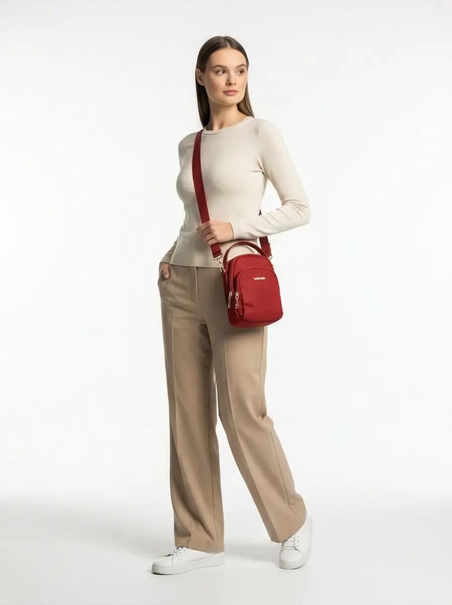 Kleine ROSELLA DARK RED crossbodytas 3/8