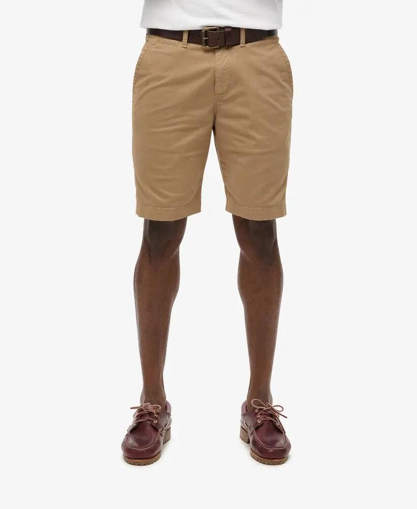 superdry Vintage Chino Shorts in cotone elasticizzato – Desert Beige 2/7