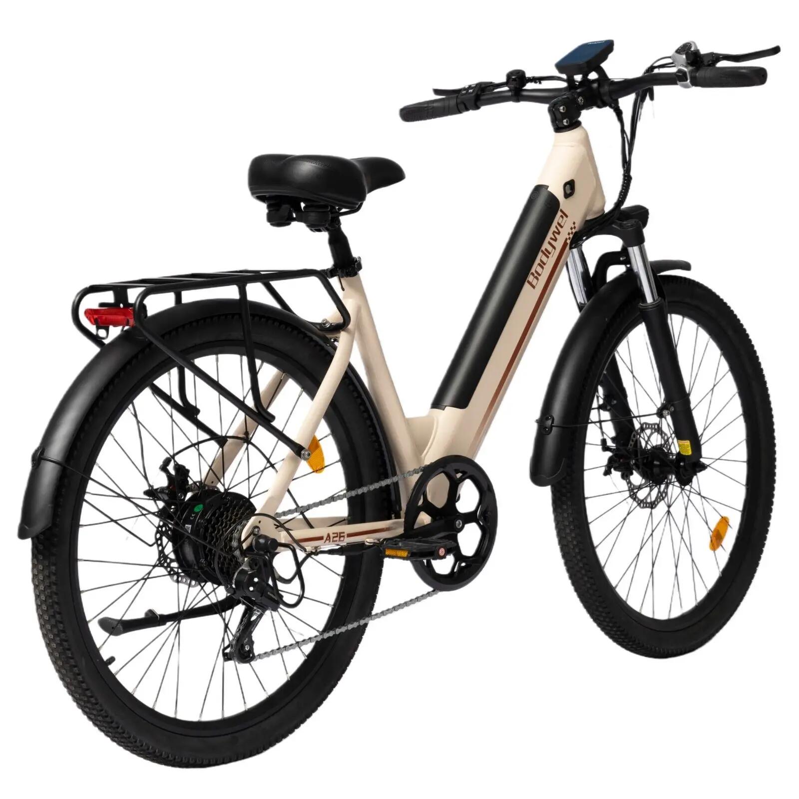 Bicicleta Elétrica Cidade A26 250W Bateria 36V 13.5Ah Proteção do BMS, Pneu 26 7/7