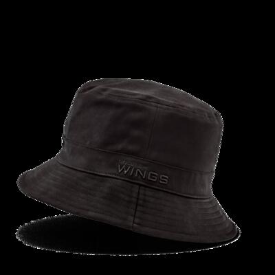 Bucket hat wings unleash katoenen hoed zwart
