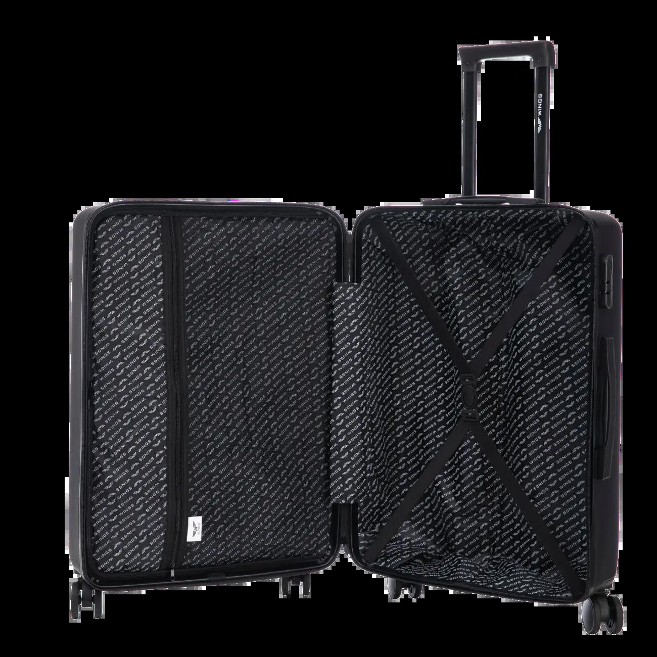 Middelgrote koffer  Wings ABS+ COOT 24" Zwart 2/10