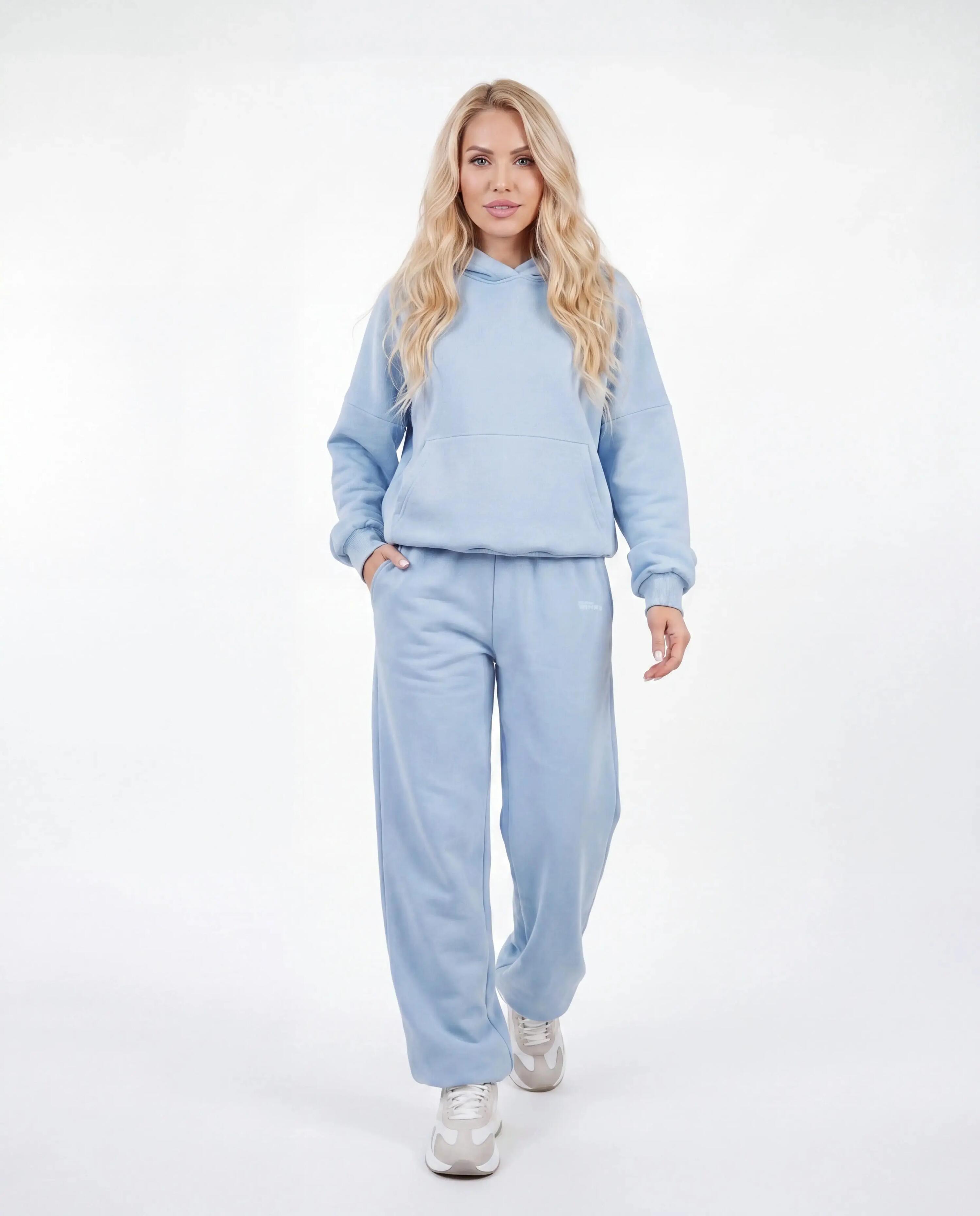 WINGS UNLEASH dames trainingspak, oversized, katoen, PASTEL BLUE 3/10