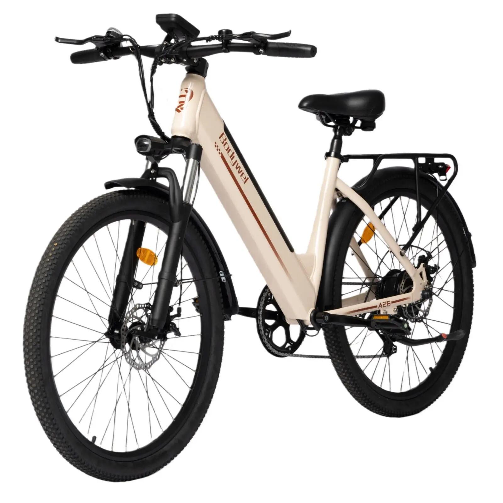 Bicicleta Elétrica Cidade A26 250W Bateria 36V 13.5Ah Proteção do BMS, Pneu 26 2/7
