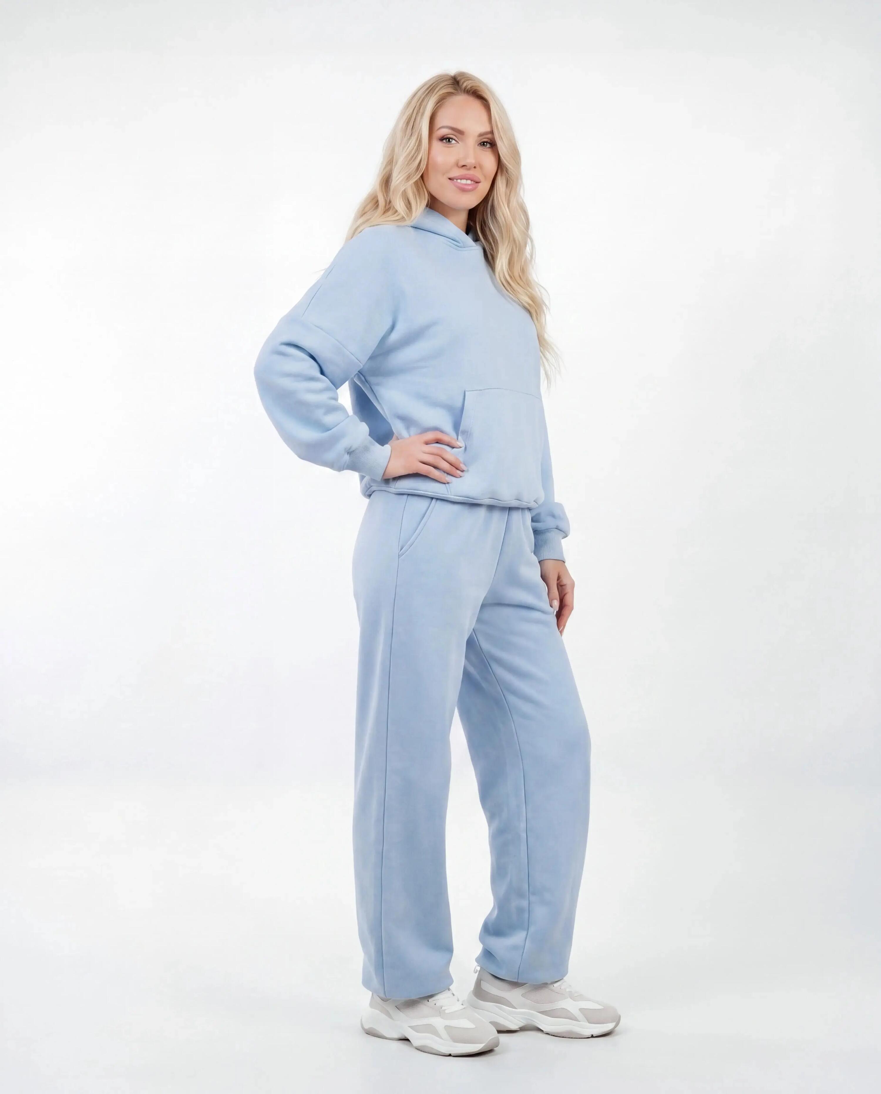 WINGS UNLEASH dames trainingspak, oversized, katoen, PASTEL BLUE 2/10