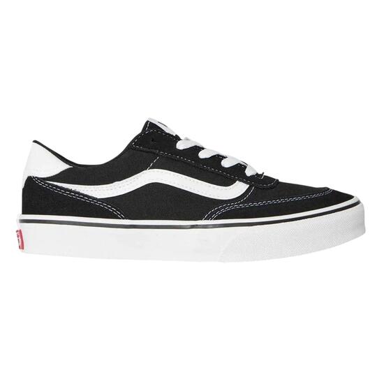 Brooklyn" Sneaker für Kinder, Canvas, PlattformAbsatz Damen Schwarz/Weiß