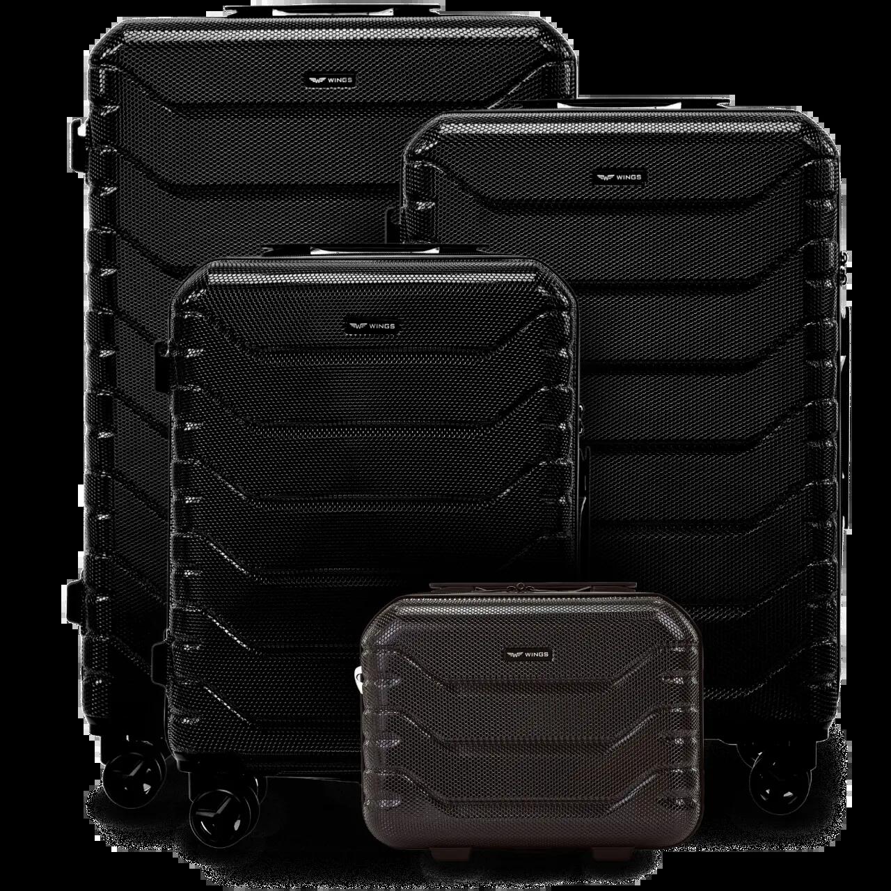 Lot de 4 valises Wings CRAKE S/M/L + valise compacte BLACK 1/10