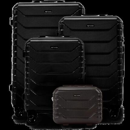 Lot de 4 valises Wings CRAKE S/M/L + valise compacte BLACK
