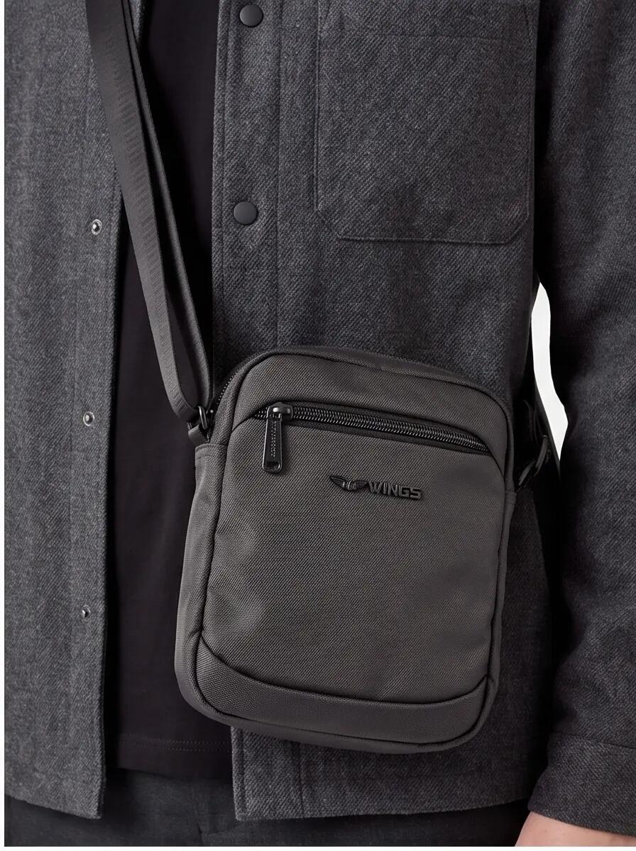 BRANT WINGS heren crossbody tas BLACK 2/7