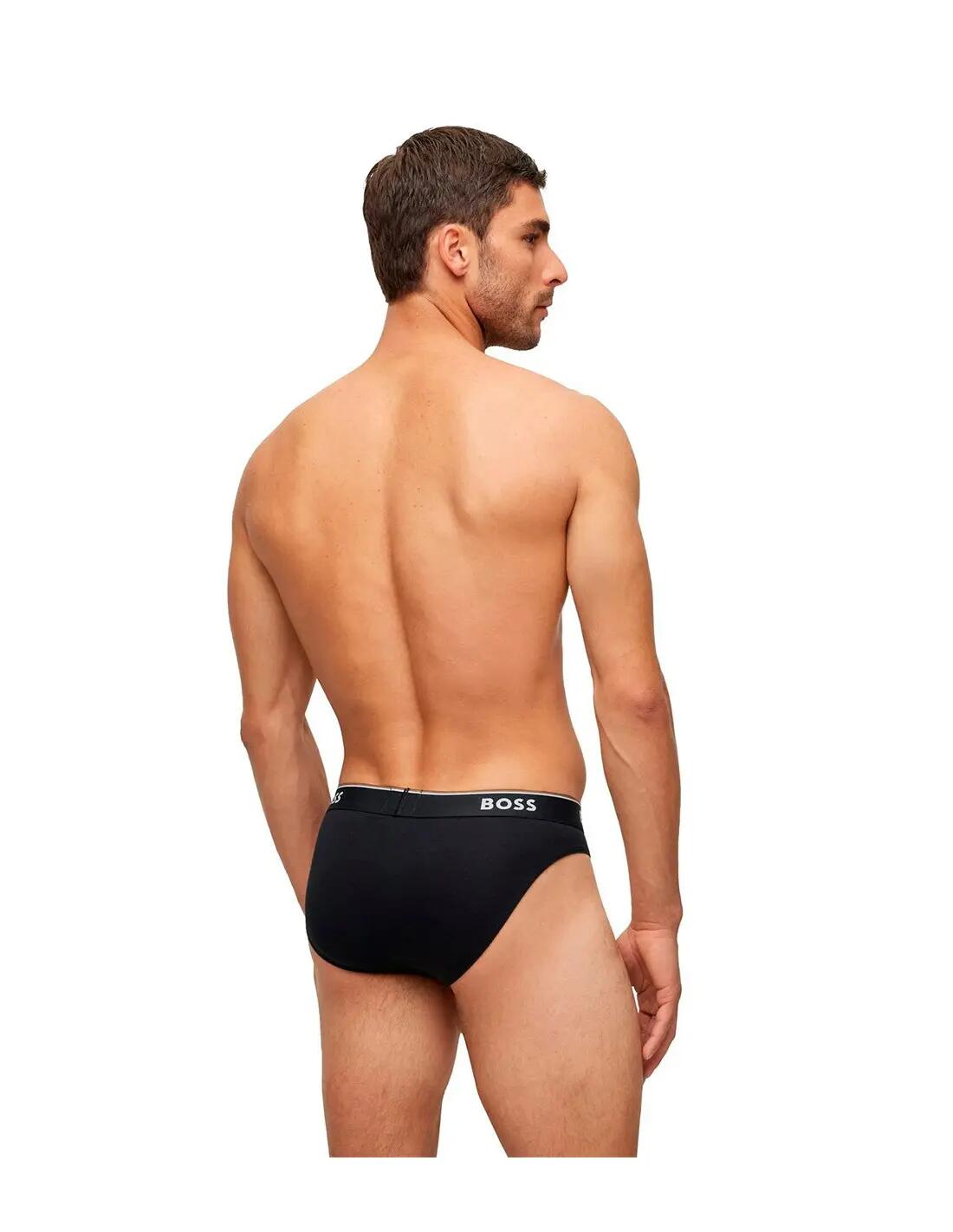 Mens Premium Cotton Briefs (Pack of 3) (Black) 4/5