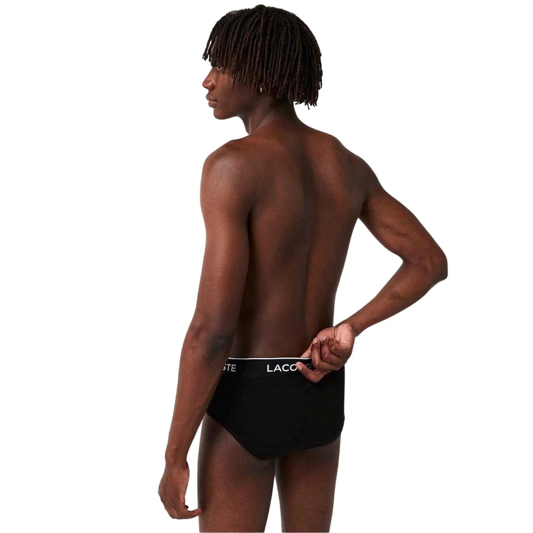Slip Logo Uomo Misura Confezione 3 Lacoste Nero 2/5