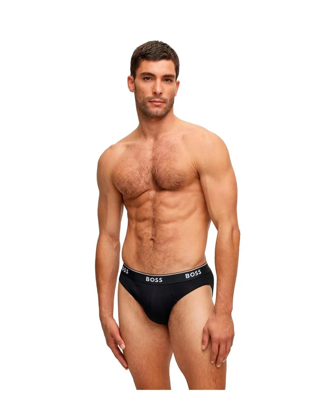 Mens Premium Cotton Briefs (Pack of 3) (Black) 3/5