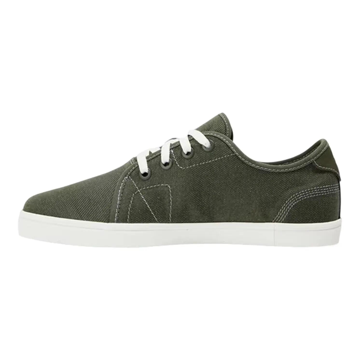 Mens Canvas Low Cut Trainers (Leaf Green) 2/4