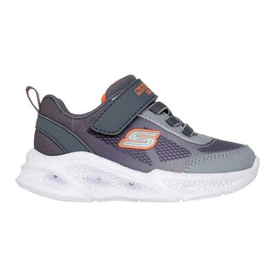 Lederen sportschoenen voor jongens: s lights flexglow bolt (grijs/oranje)