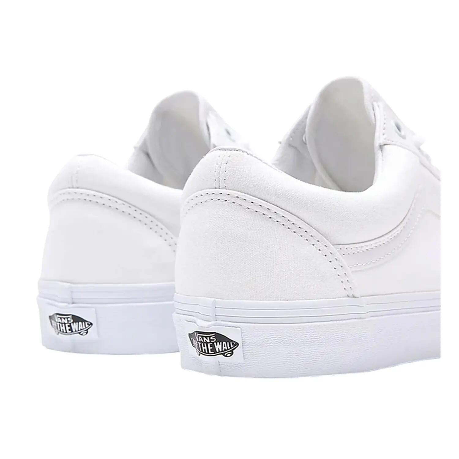 Heren Old Skool Leren Schoenen (Echt wit) 2/7