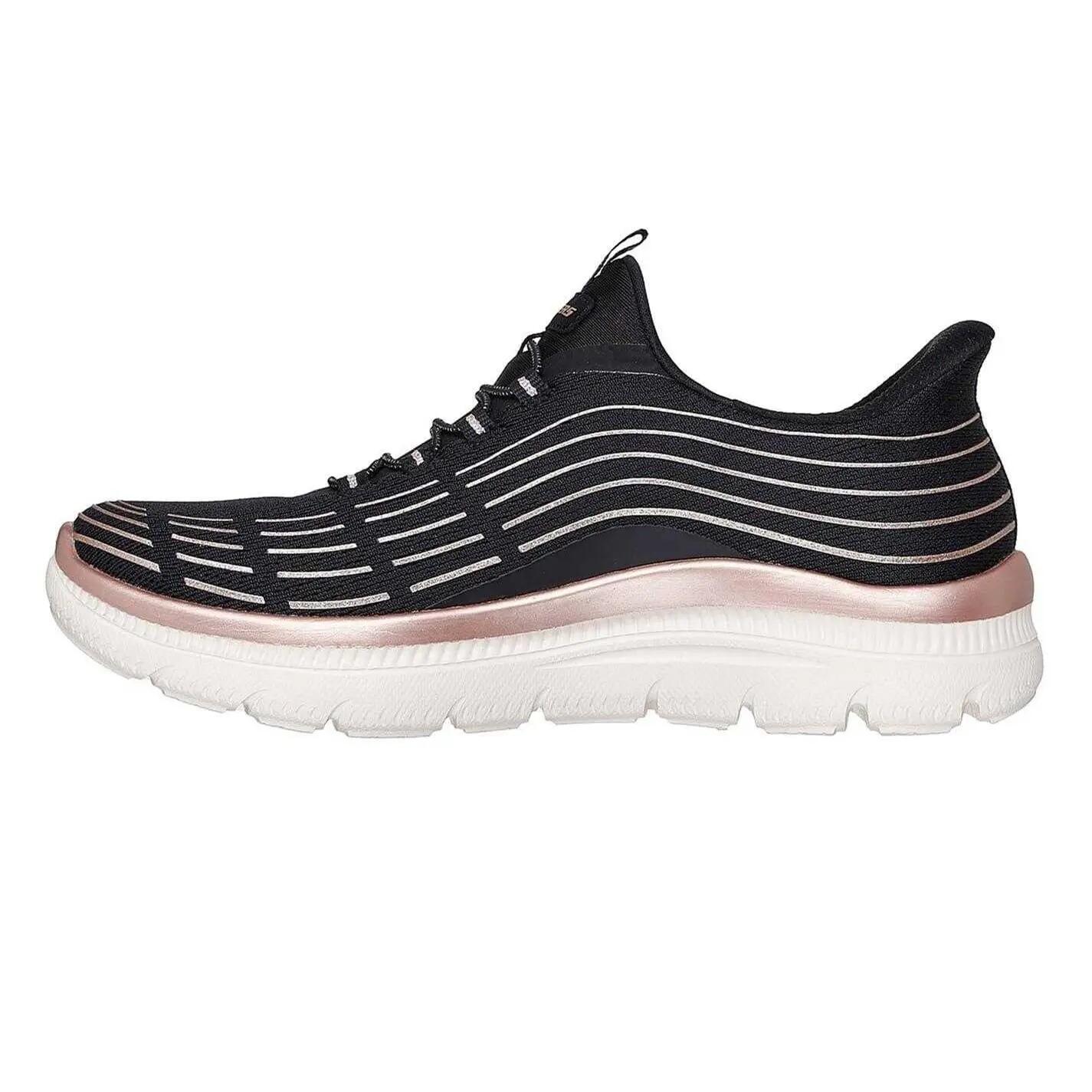 Scarpe Sportive Glitter Da InfilareDonna Skechers Nero Rosa 2/6