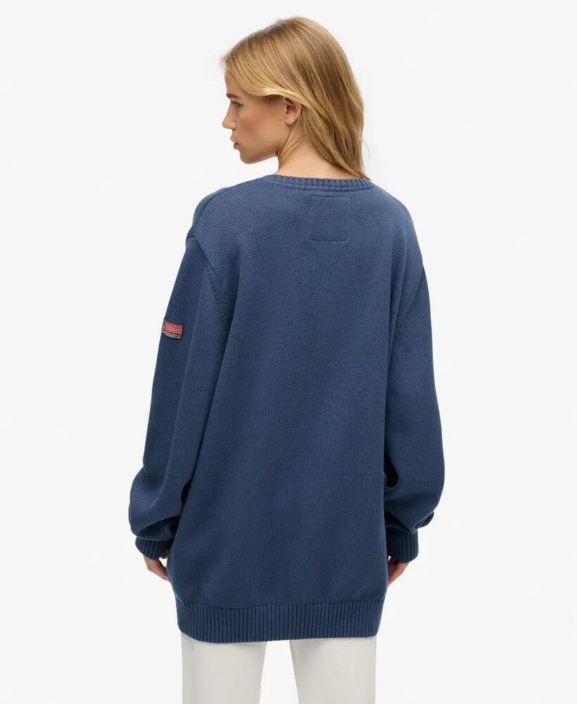 Pull oversized decote V mulher Superdry 5/6