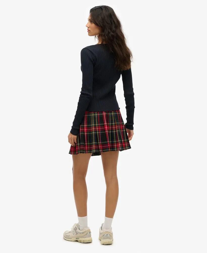 Mini-saia em xadrez feminino Superdry 5/7
