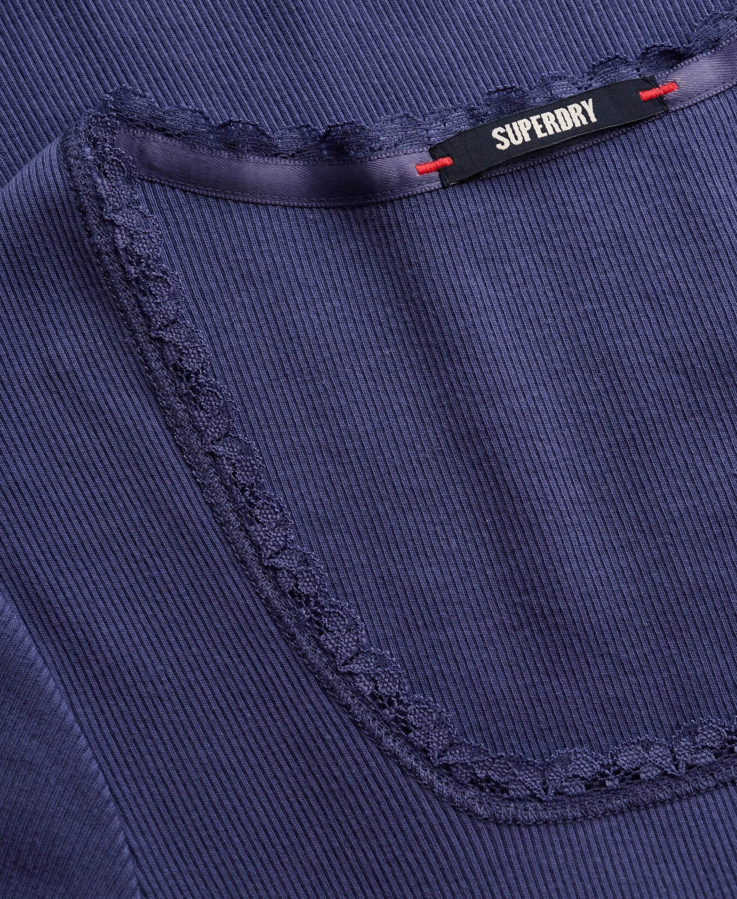 T-shirt de gola quadrada para mulher Superdry Essential 6/7