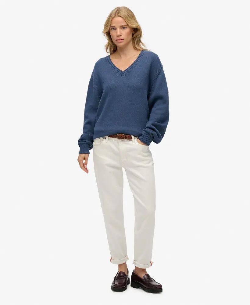 Pull oversized decote V mulher Superdry 3/6