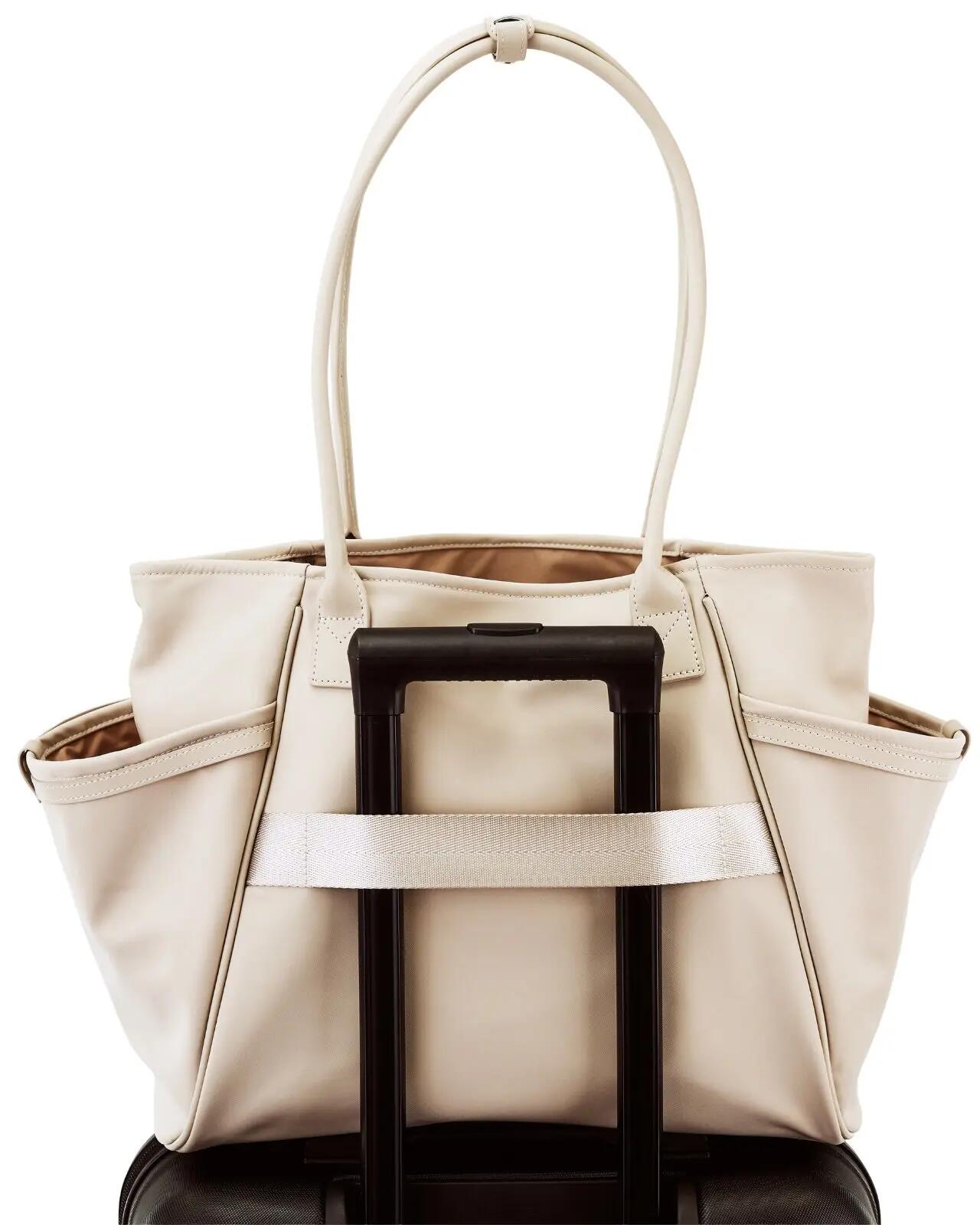 WINGS ROSELLA shopper tas met afneembare make-uptas en riem voor koffer BEIGE 8/10