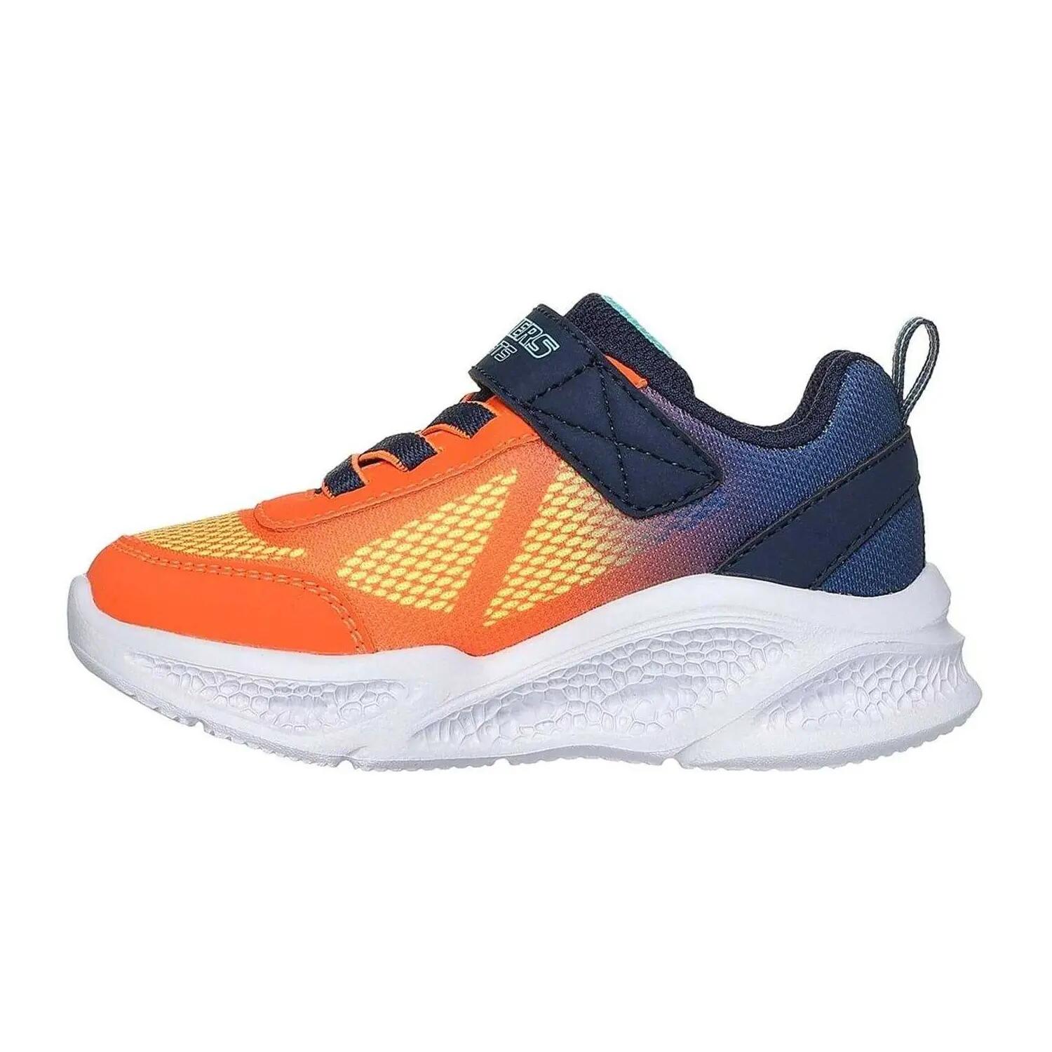 Lederen sportschoenen voor jongens: S Lights FlexGlow Bolt (Oranje/Zwaar) 2/6