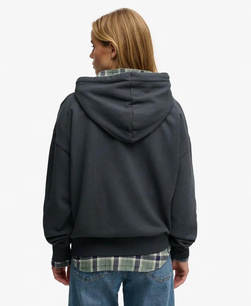 Felpa con cappuccio da donna Superdry Luxe Casual Emb Relaxed 5/7