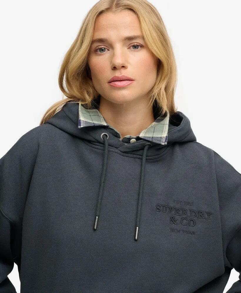 Felpa con cappuccio da donna Superdry Luxe Casual Emb Relaxed 4/7