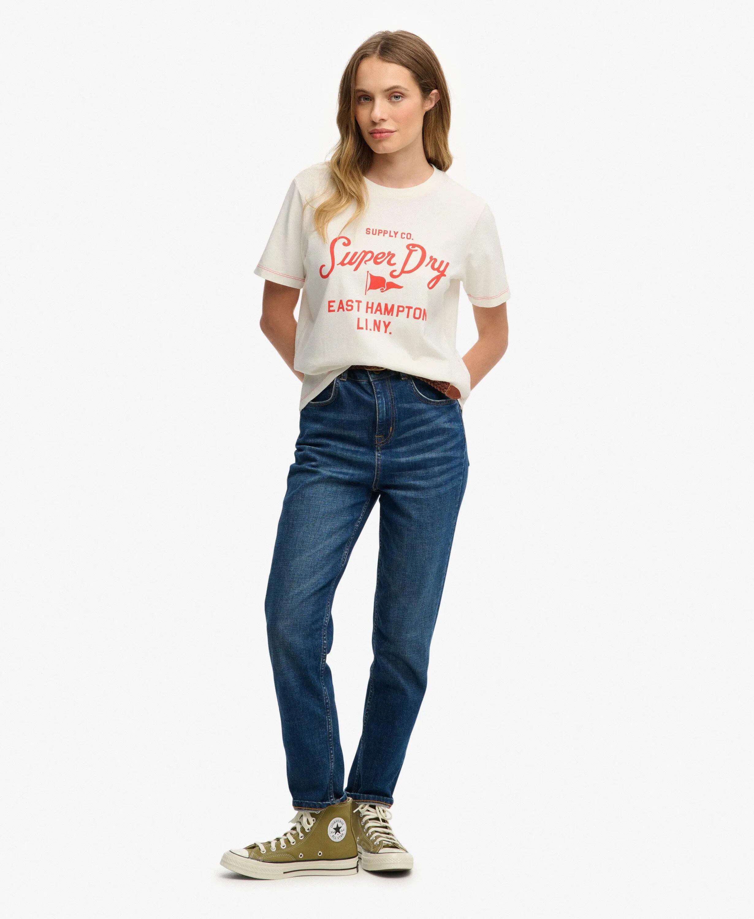 Dames-T-shirt Superdry Heritage Hamptons 4/6