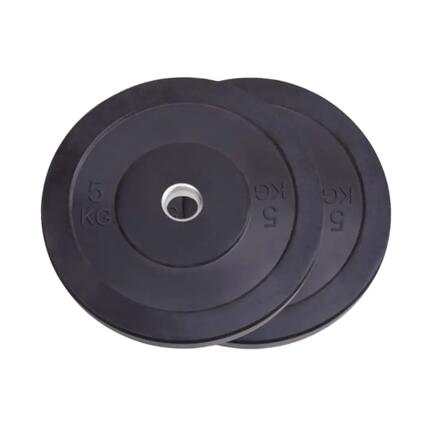 Rubberen bumper plates met gietijzeren kern 50 mm – set van 2