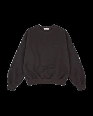 Dames oversized crewneck sweater unleash wings zwart