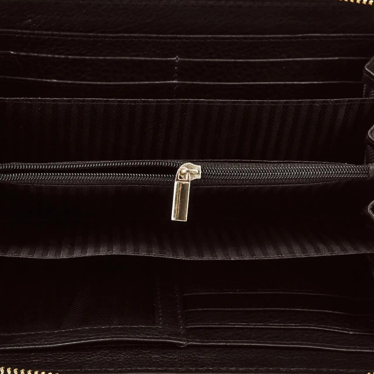 Leren damesportemonnee met polsbandje WINGS CROCO BLACK 7/7
