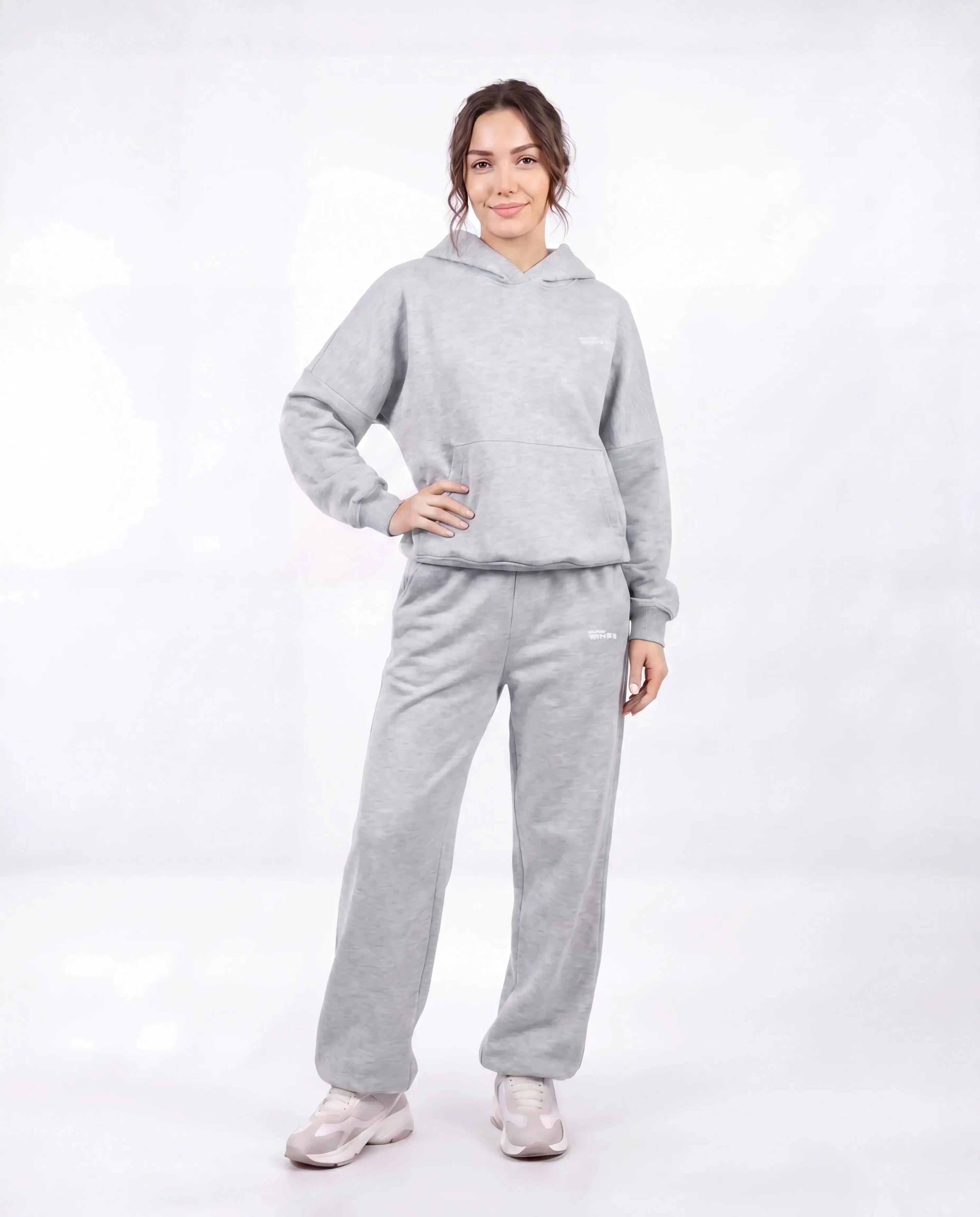 WINGS UNLEASH dames trainingspak, oversized, katoen, GREY 4/10