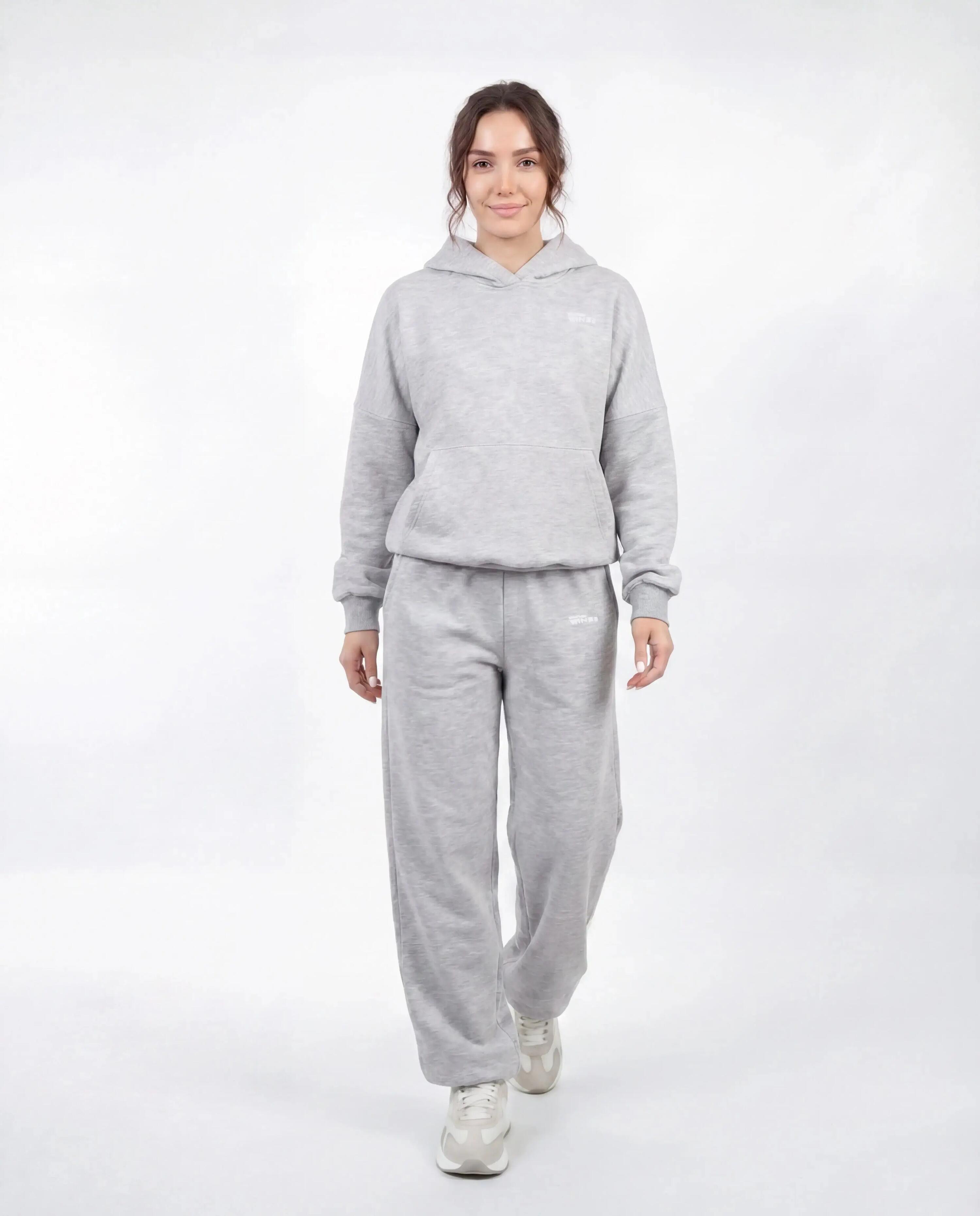 WINGS UNLEASH dames trainingspak, oversized, katoen, GREY 3/10