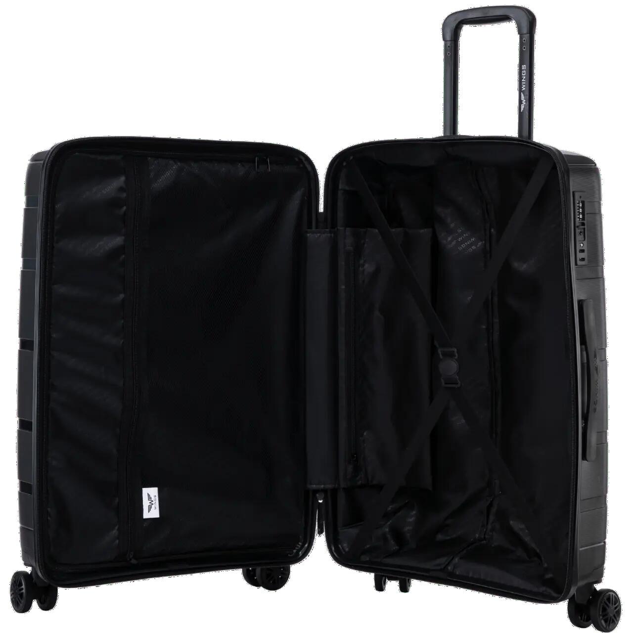 Valise cabine Wings HAWFINCH 2.0 polypropylène 20" NOIR 10/10