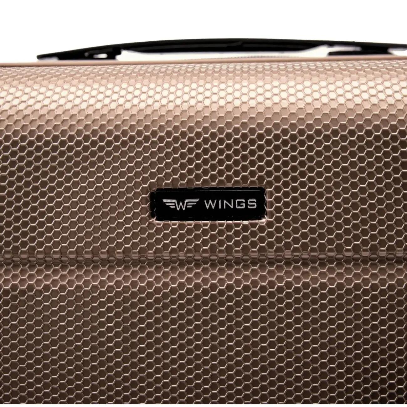 Zestaw 4 walizek Wings CRAKE S/M/L + Kuferek CHAMPAGNE 7/10