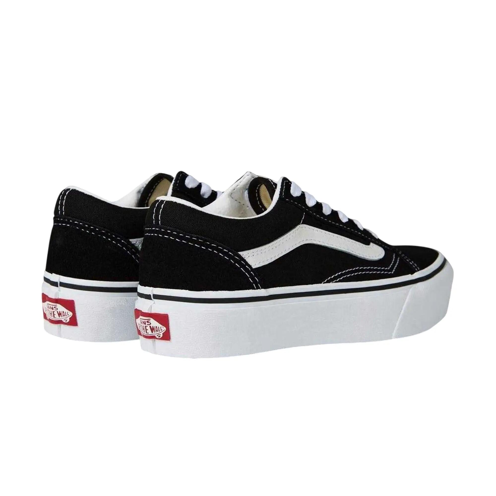 "Old Skool" Seitenstreifen Sneaker für , PlattformAbsatz Kinder Schwarz/Weiß 2/5