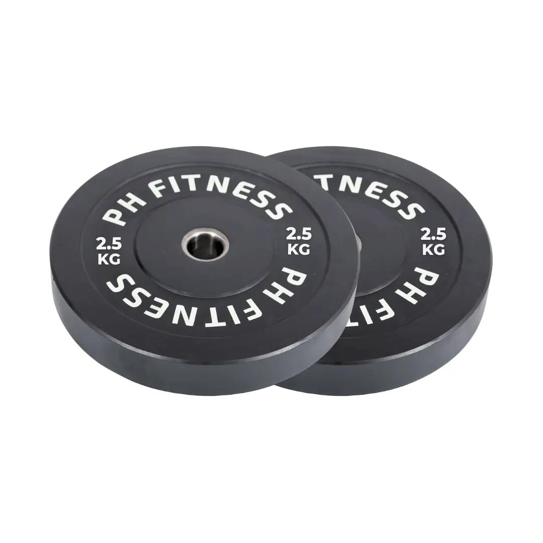 Bumper plate olimpici 50 mm in coppia | PH Fitness 1/9